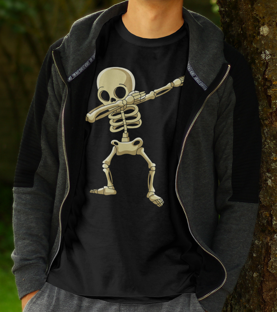 Kids Skeleton Dabbing Pose T-Shirt