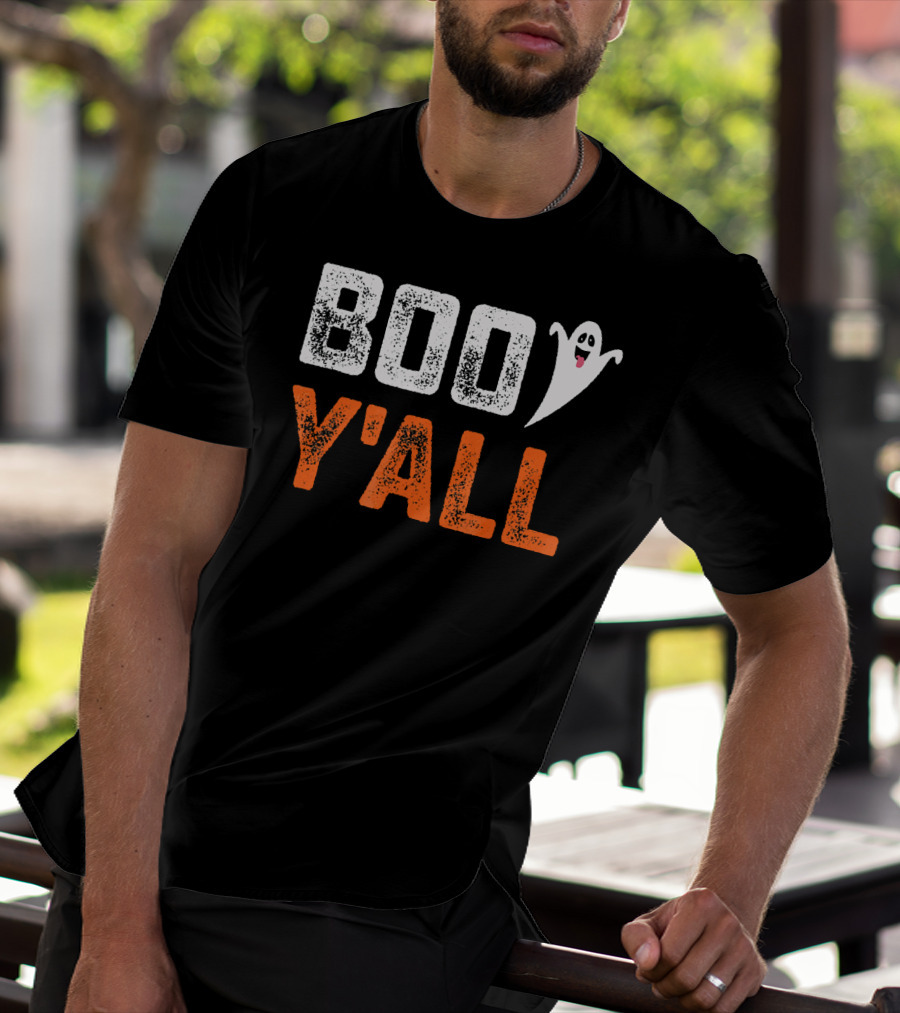 Boo Y'All Ghost Halloween Humor T-Shirt