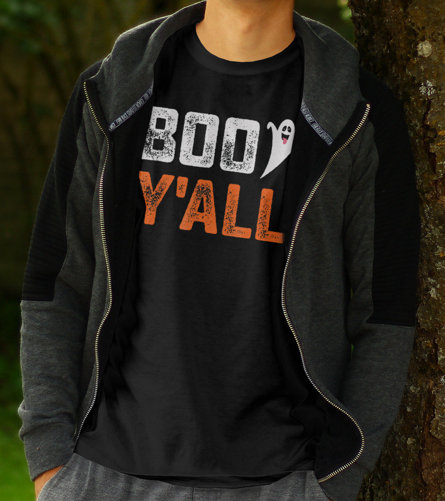 Boo Y'All Ghost Halloween Humor T-Shirt