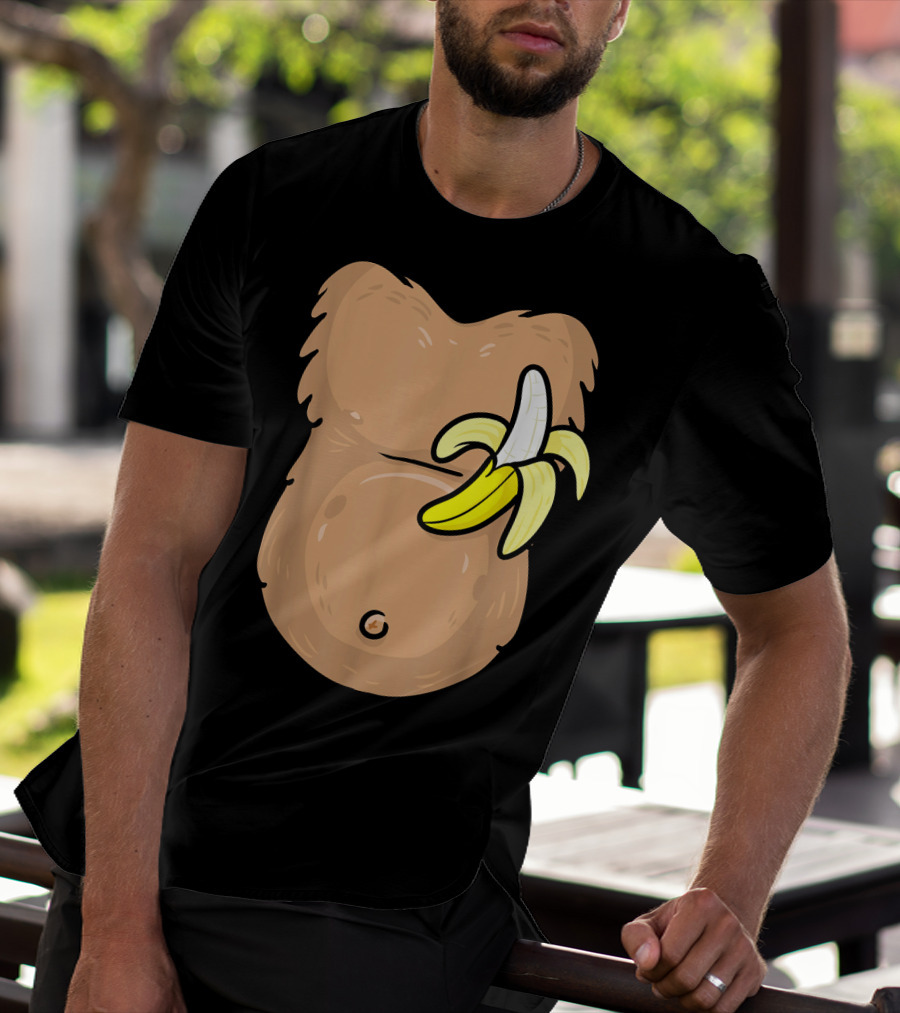 Monkey Costume Banana Belly T-Shirt