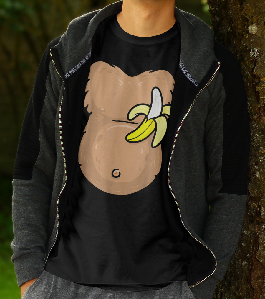 Monkey Costume Banana Belly T-Shirt