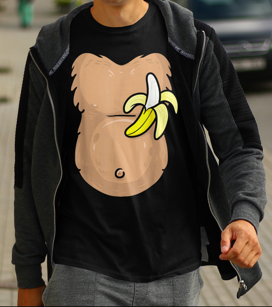 Monkey Costume Banana Belly T-Shirt