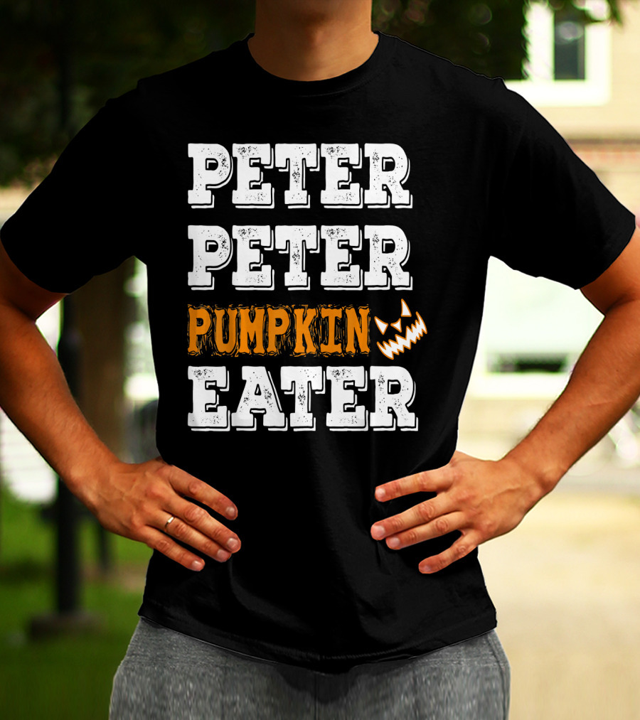 Peter Peter Pumpkin Eater Jack-O'-Lantern Face T-Shirt