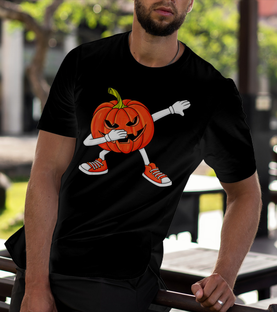 Dabbing Jack O Lantern Pumpkin Dance Pose T-Shirt
