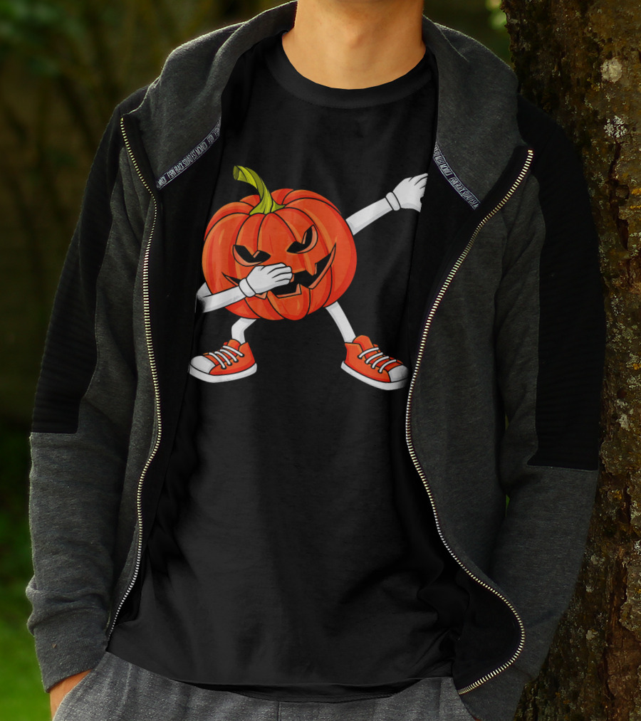 Dabbing Jack O Lantern Pumpkin Dance Pose T-Shirt