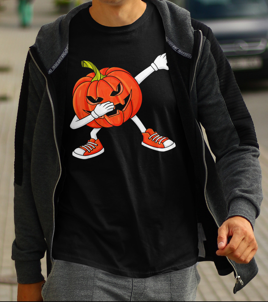 Dabbing Jack O Lantern Pumpkin Dance Pose T-Shirt
