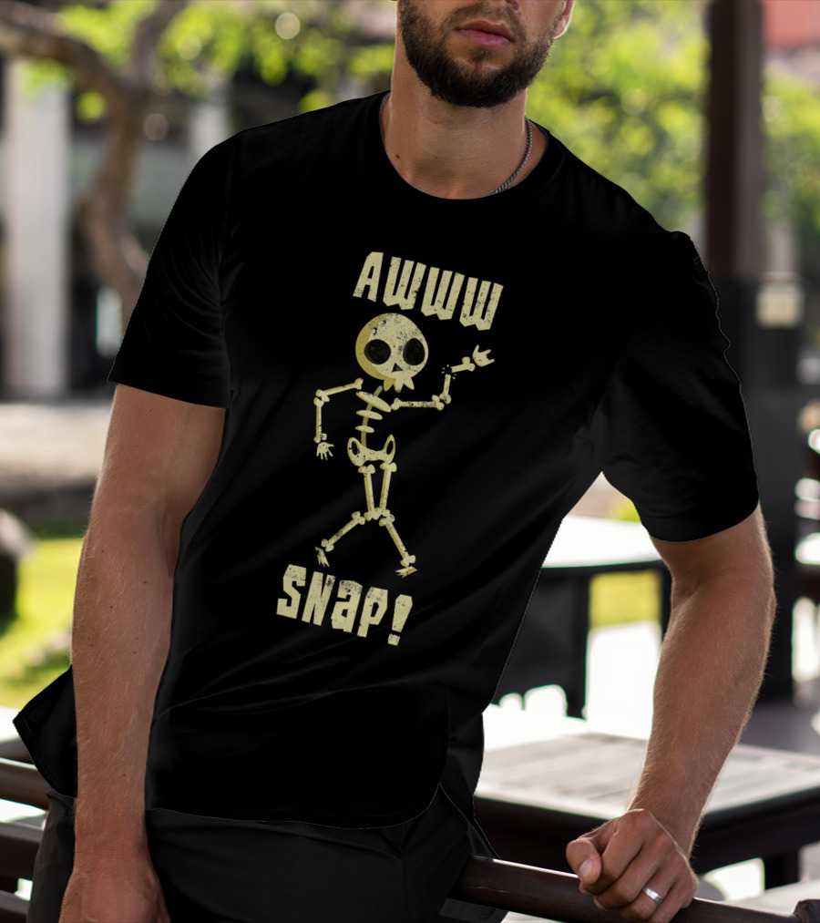 Awww Snap Funny Broken Arm Skeleton T-Shirt