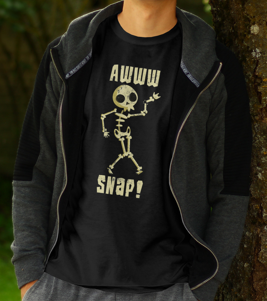 Awww Snap Funny Broken Arm Skeleton T-Shirt