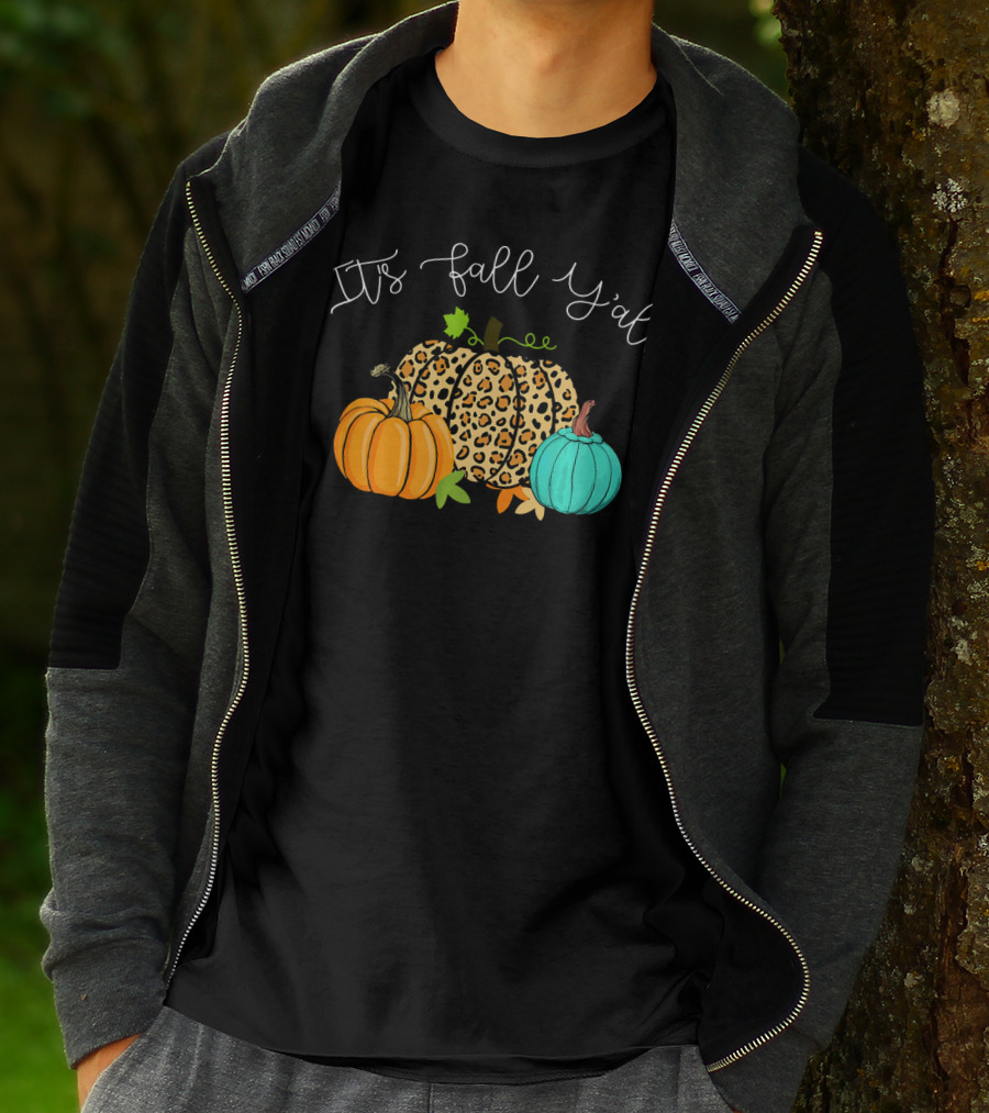 It's Fall Y'all Leopard Pumpkin Trio T-Shirt