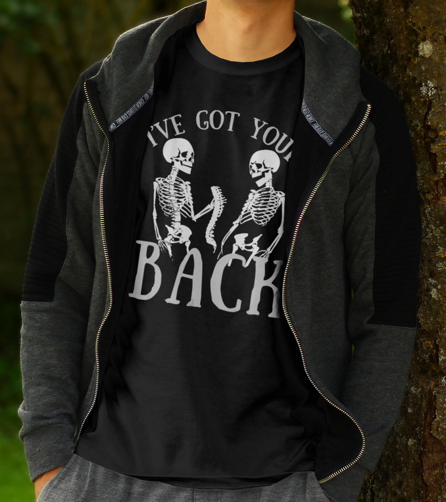 I've Got Your Back Funny Skeleton Duo T-Shirt