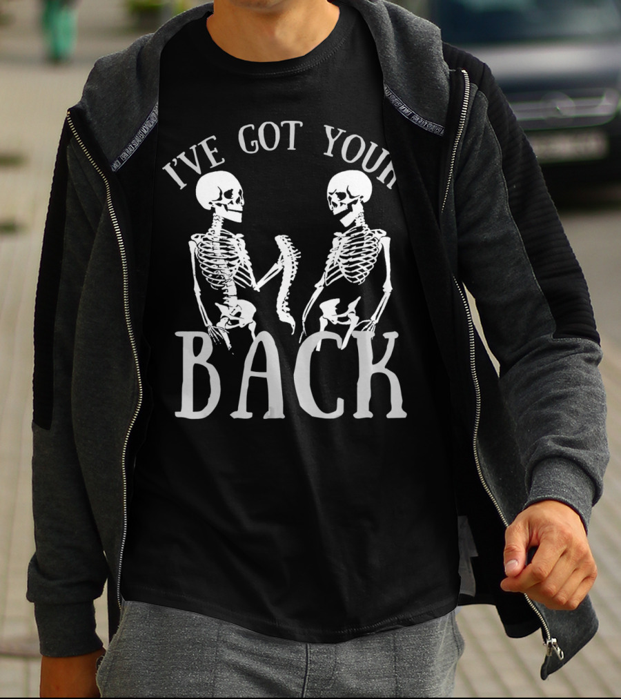 I've Got Your Back Funny Skeleton Duo T-Shirt