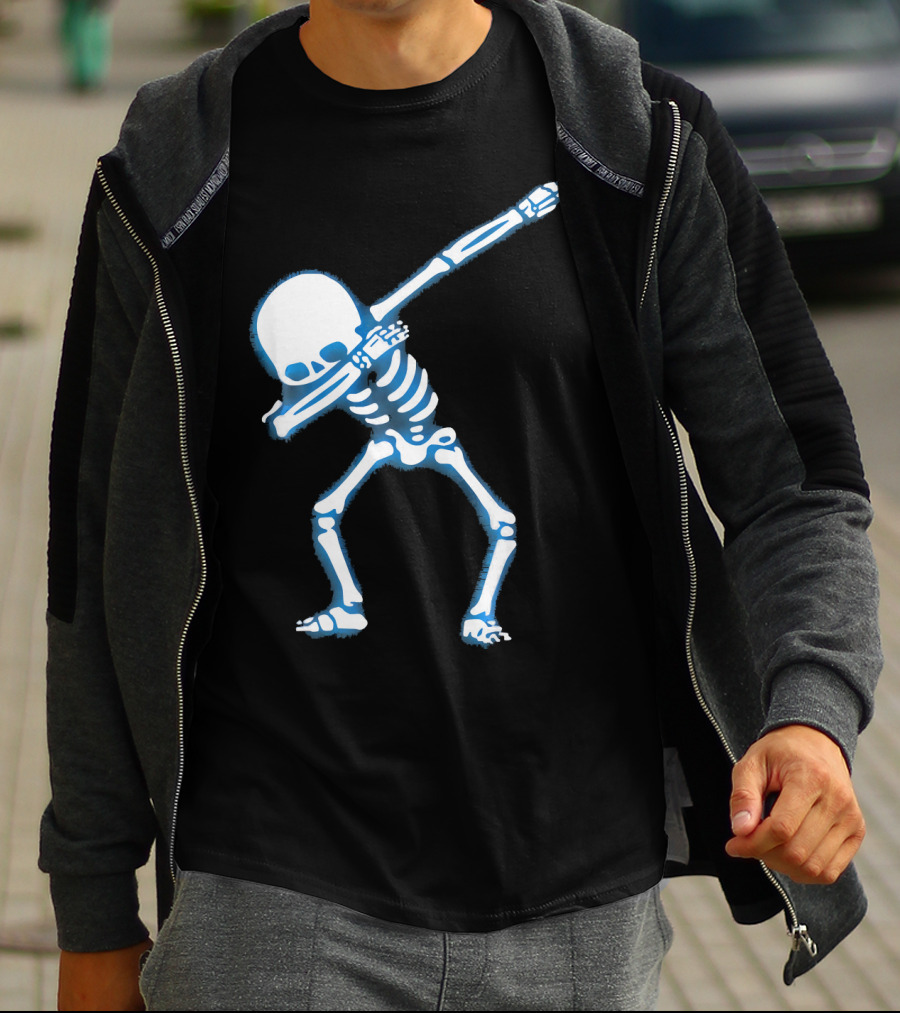 Dabbing Skeleton Dance Pose Fun Halloween T-Shirt