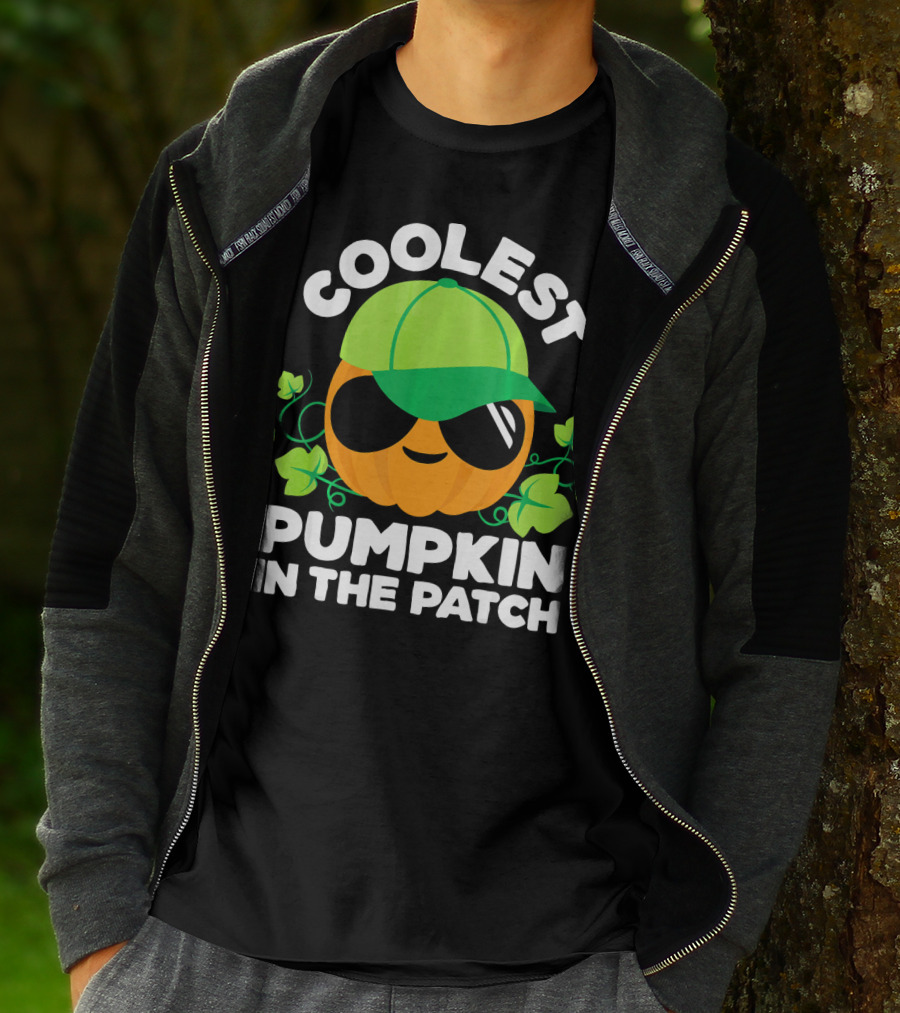 Coolest Pumpkin In The Patch Kids Pumpkin Patch Boys Or Girls Fall Co T-Shirt