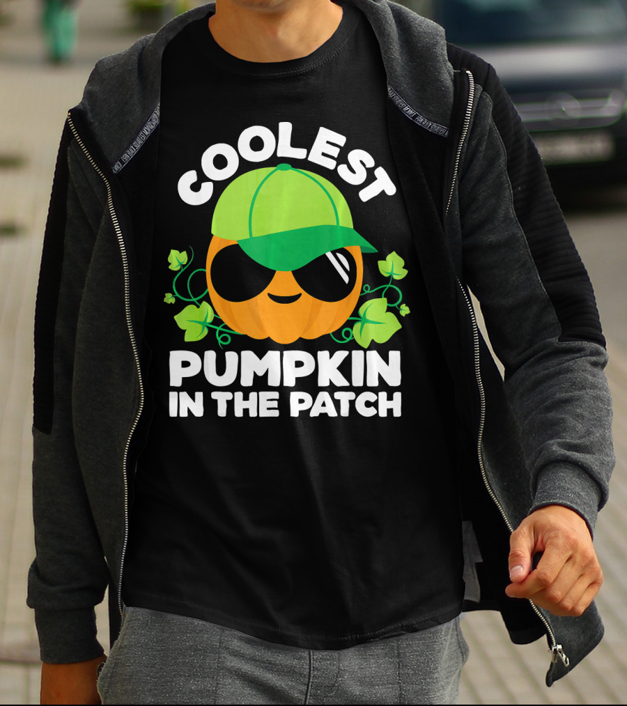 Coolest Pumpkin In The Patch Kids Pumpkin Patch Boys Or Girls Fall Co T-Shirt