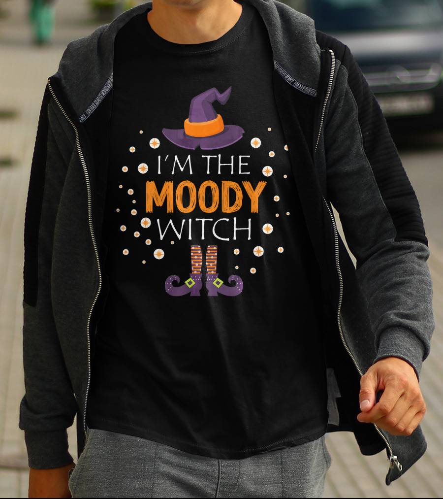 I'm The Moody Witch Halloween Family Group Matching T-Shirt
