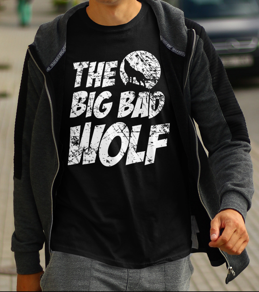 The Big Bad Wolf Howling Silhouette Moon T-Shirt