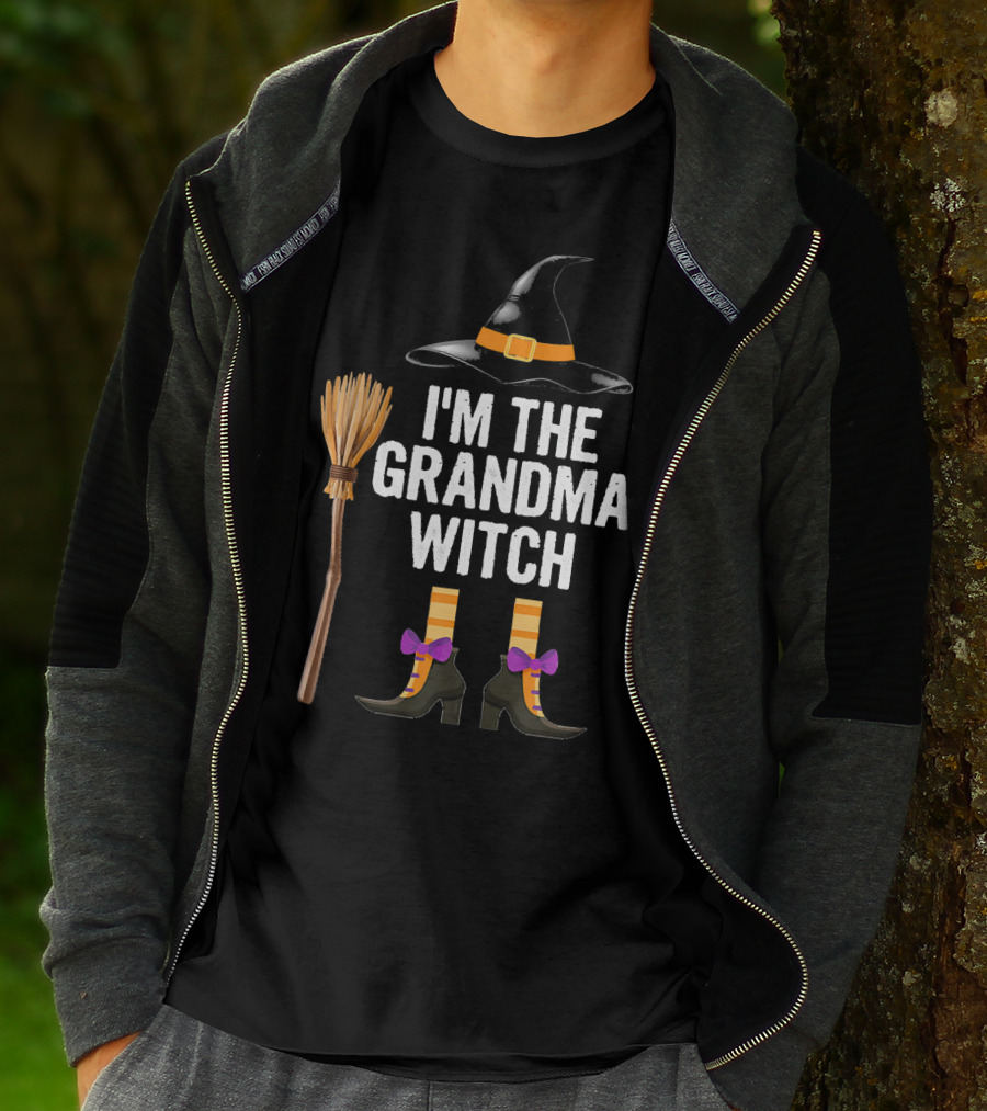 I'm The Grandma Witch With Hat Broom And Boots T-Shirt