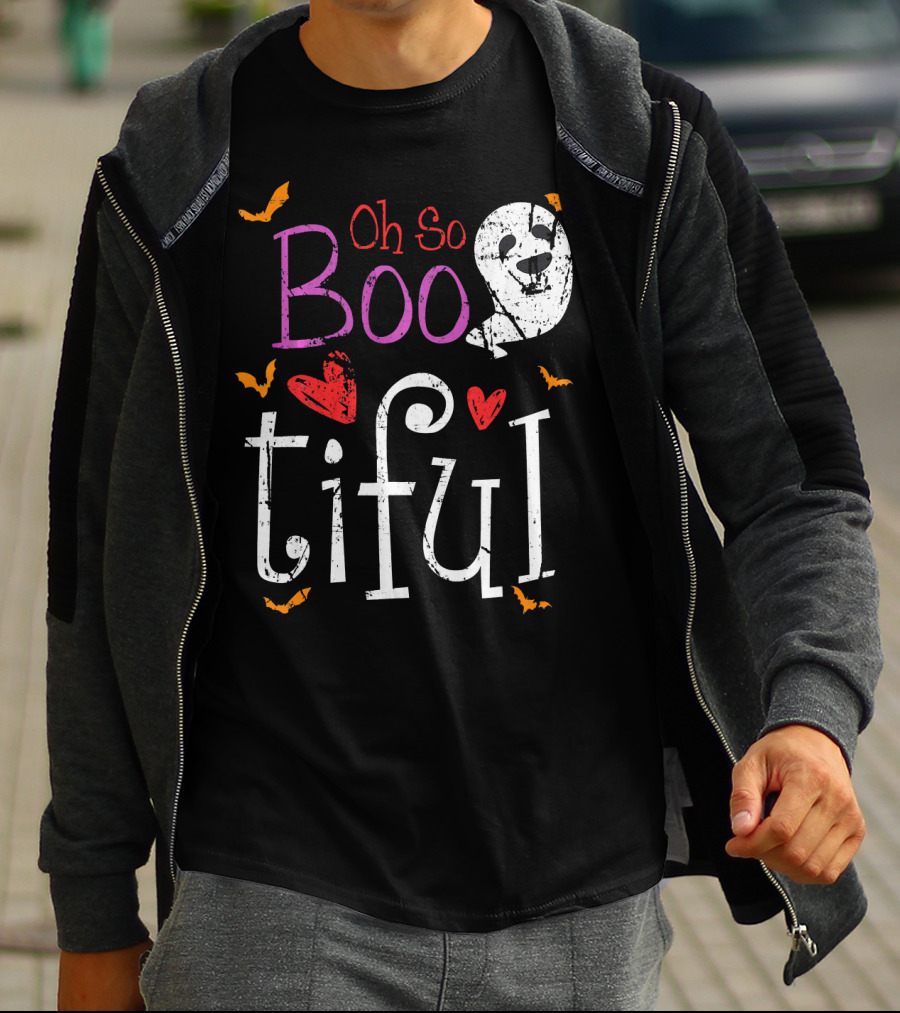 Oh So Boo Tiful Ghost Hearts And Bats T-Shirt