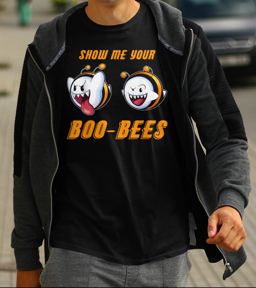 Show Me Your Boo Bees Halloween Ghost Bees T-Shirt