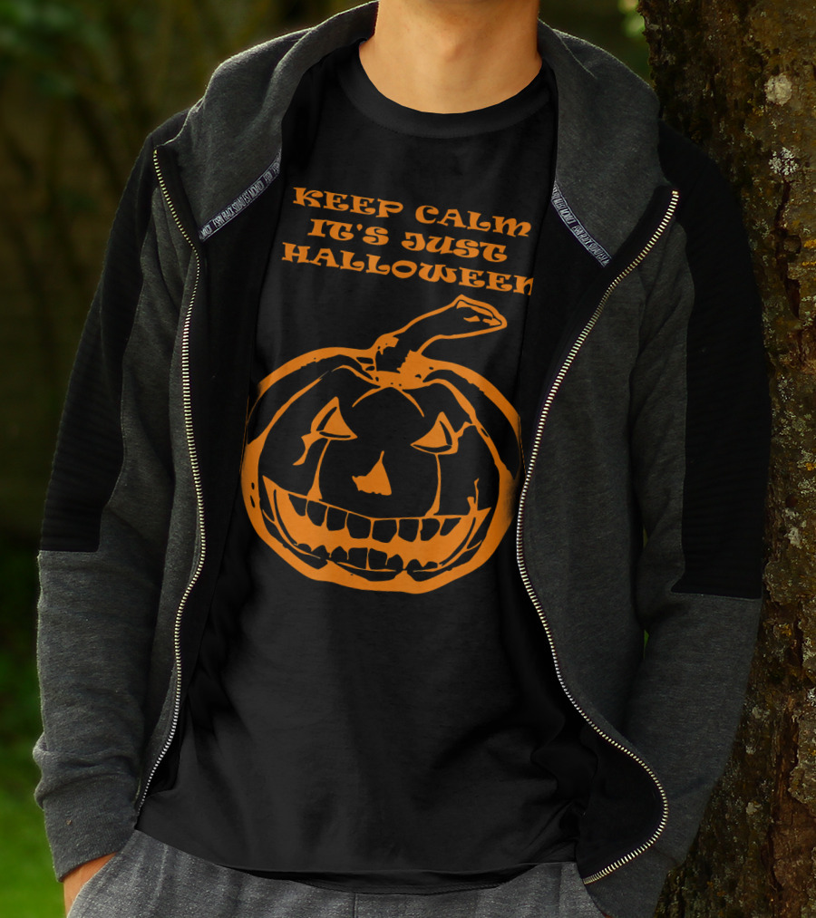 Keep Calm It's Just Halloween Pumpkin T-Shirt