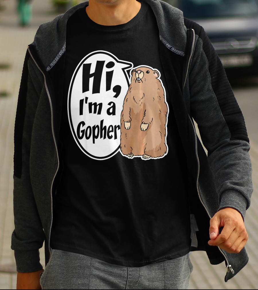 Hi I'm A Gopher Funny Halloween Party Cos T-Shirt