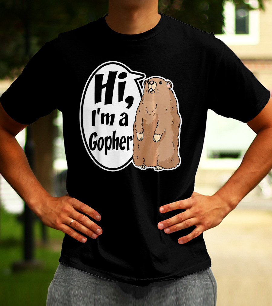 Hi I'm A Gopher Funny Halloween Party Cos T-Shirt