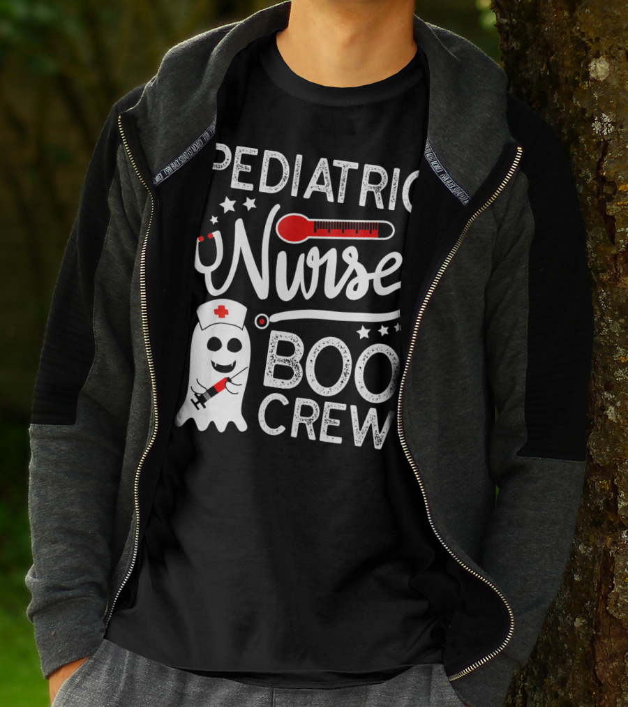 Pediatric Nurse Boo Crew Halloween Costume T-Shirt