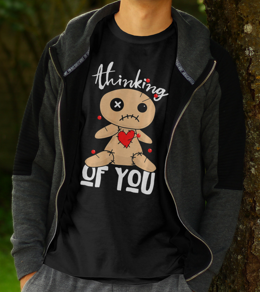 Thinking Of You Funny Halloween Voodoo Doll T-Shirt