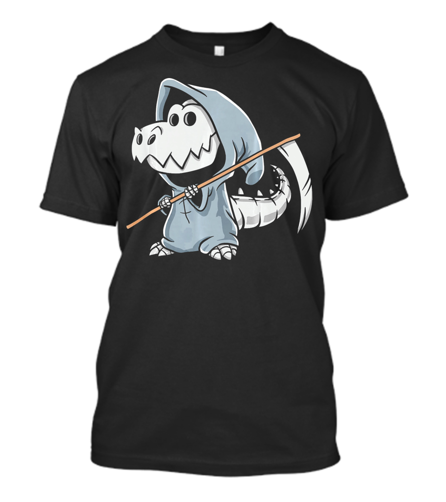 T Rex Skeleton Dino Grim Reaper Dinosaur Hoodie Scythe T-Shirt
