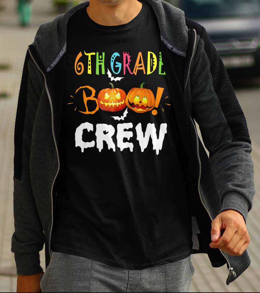 6th Grade Boo Crew Halloween Funny Pumpkins T-Shirt