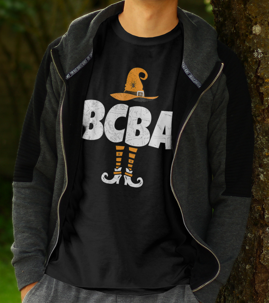 BCBA Witch Hat And Striped Socks Halloween T-Shirt