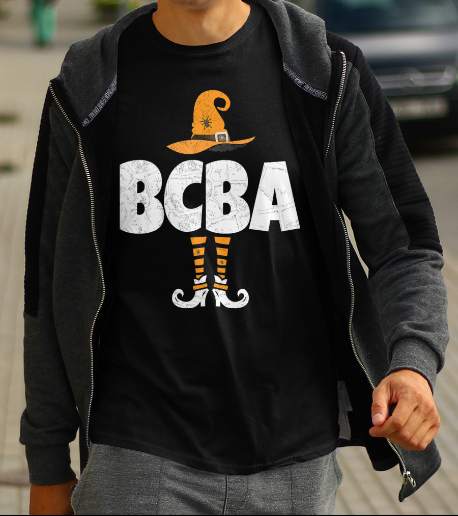 BCBA Witch Hat And Striped Socks Halloween T-Shirt
