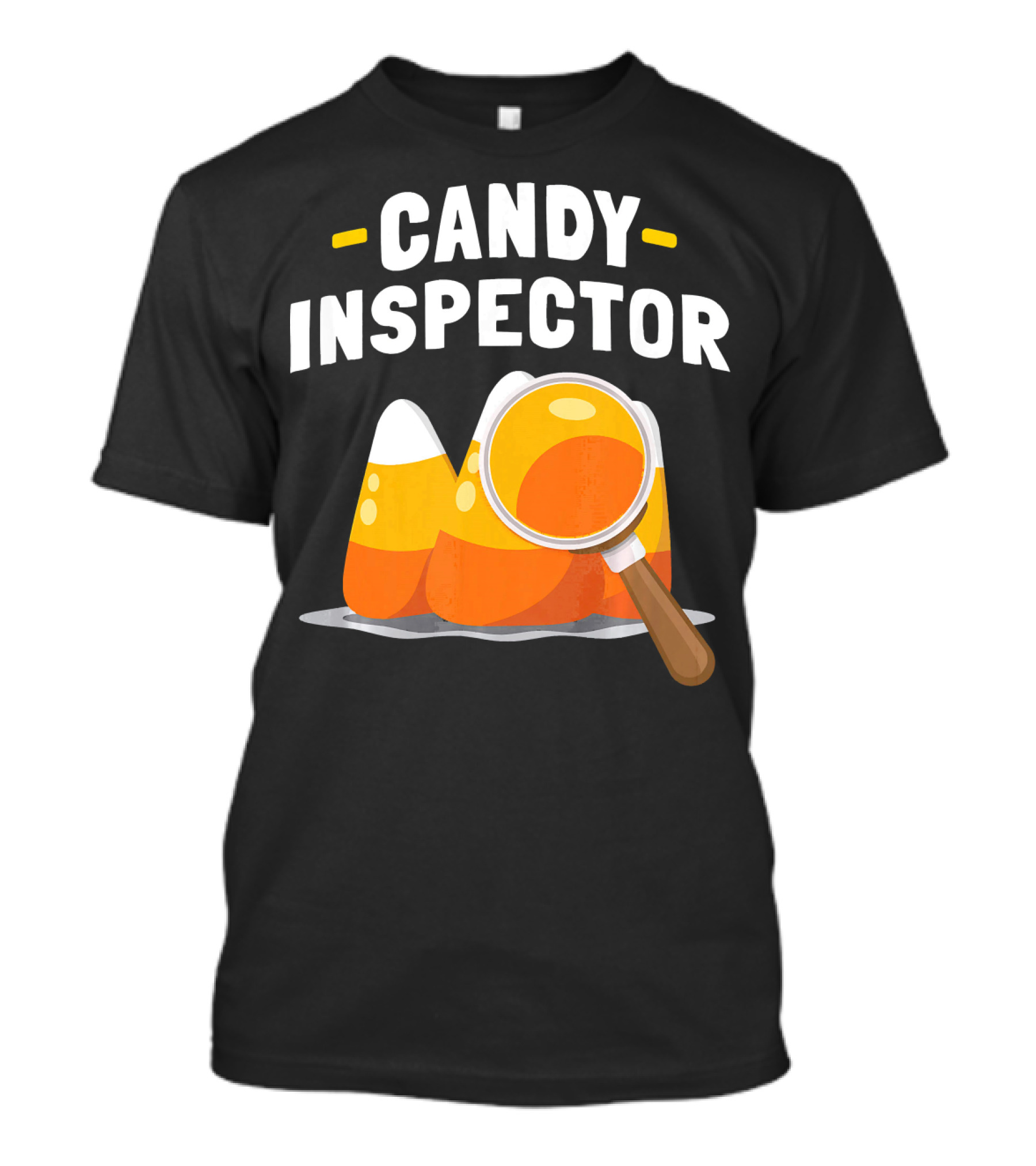Candy Inspector Halloween Trick Or Treating Candy Corn T-Shirt