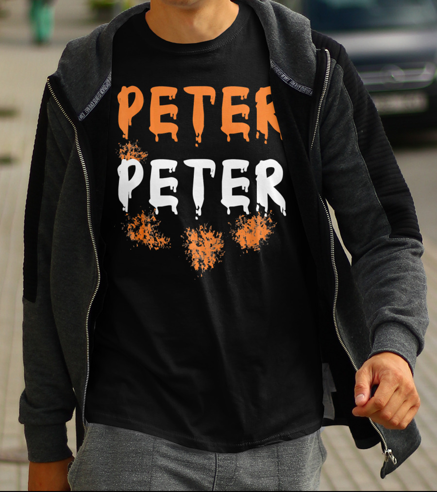 Peter Peter Halloween Pumpkin Eater Spooky Font T-Shirt