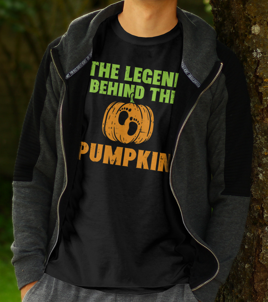The Legend Behind The Pumpkin Footprints Baby Announcement T-Shirt