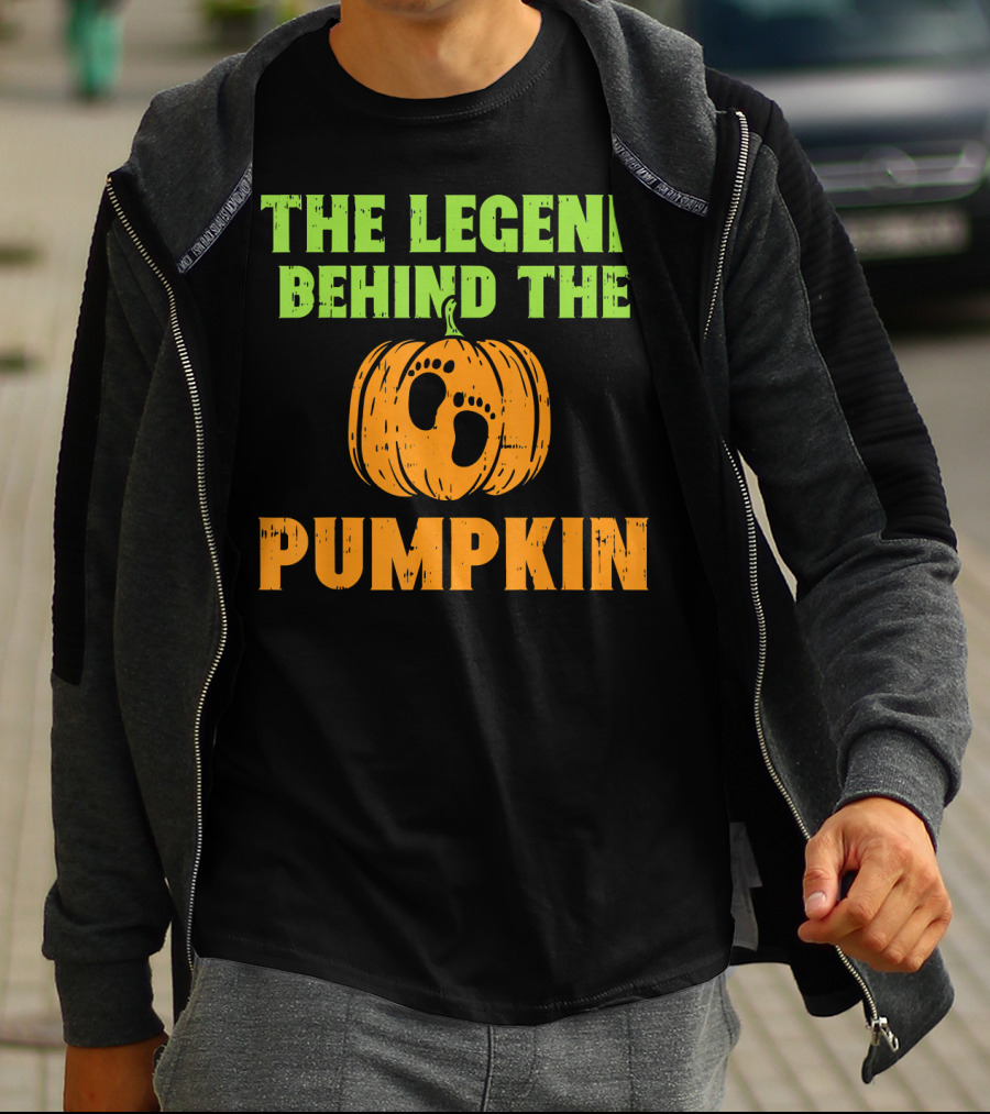The Legend Behind The Pumpkin Footprints Baby Announcement T-Shirt