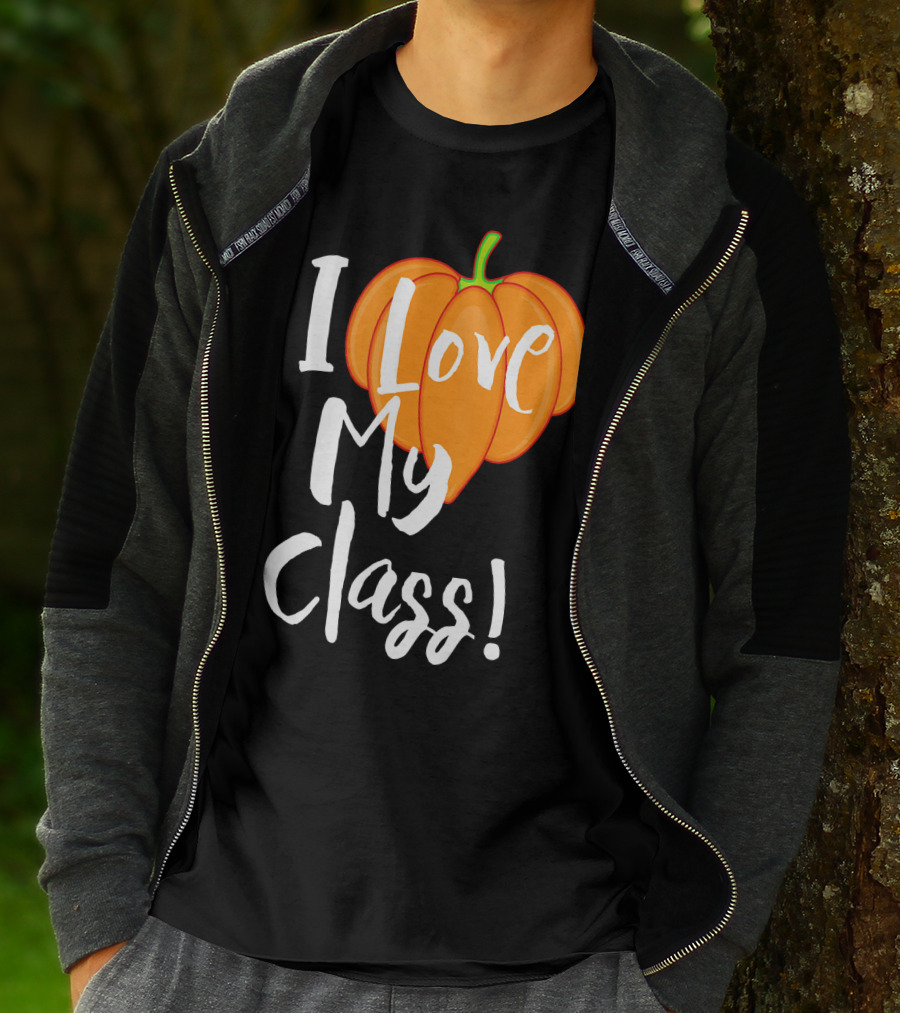 I Love My Class Pumpkin Fall Halloween T-Shirt