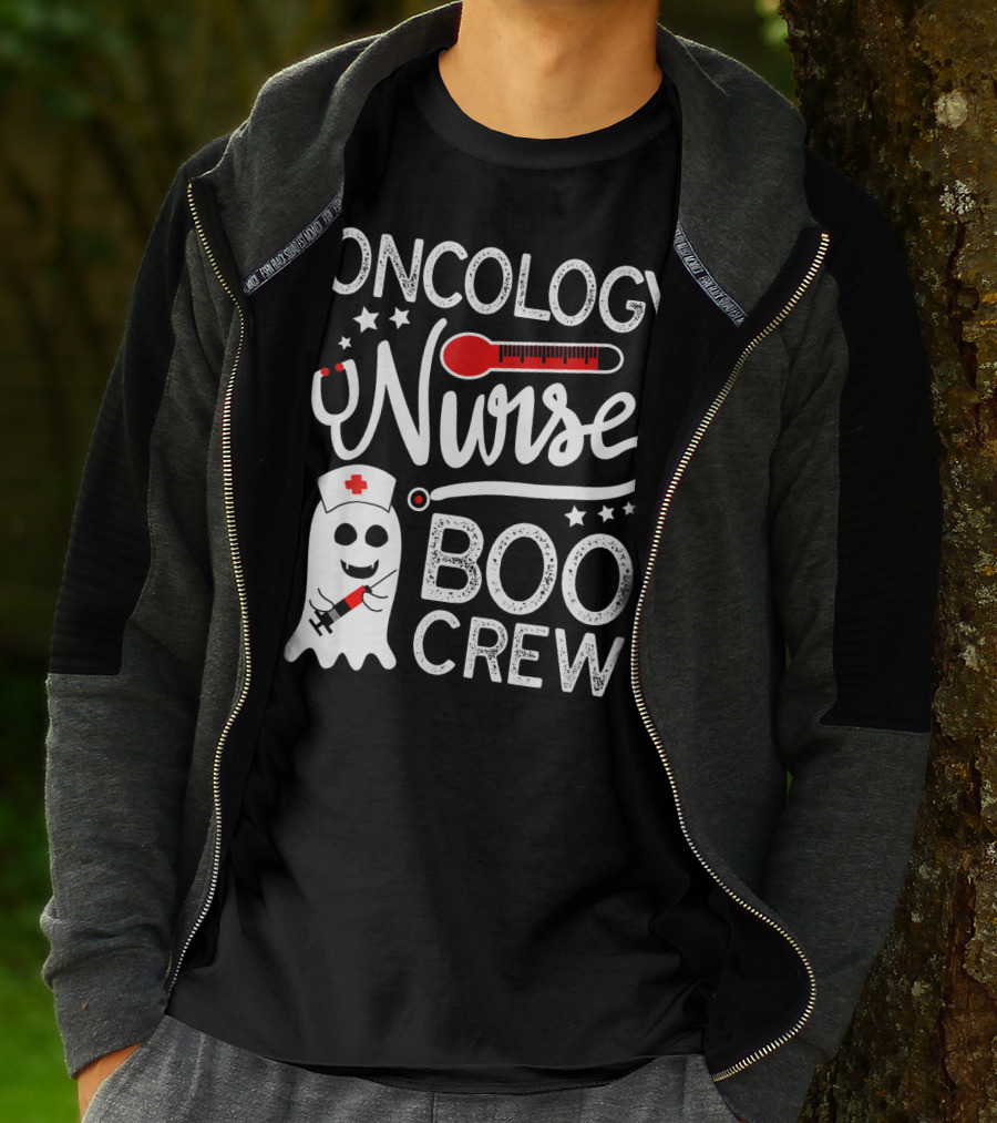 Oncology Nurse Boo Crew Halloween Costume T-Shirt