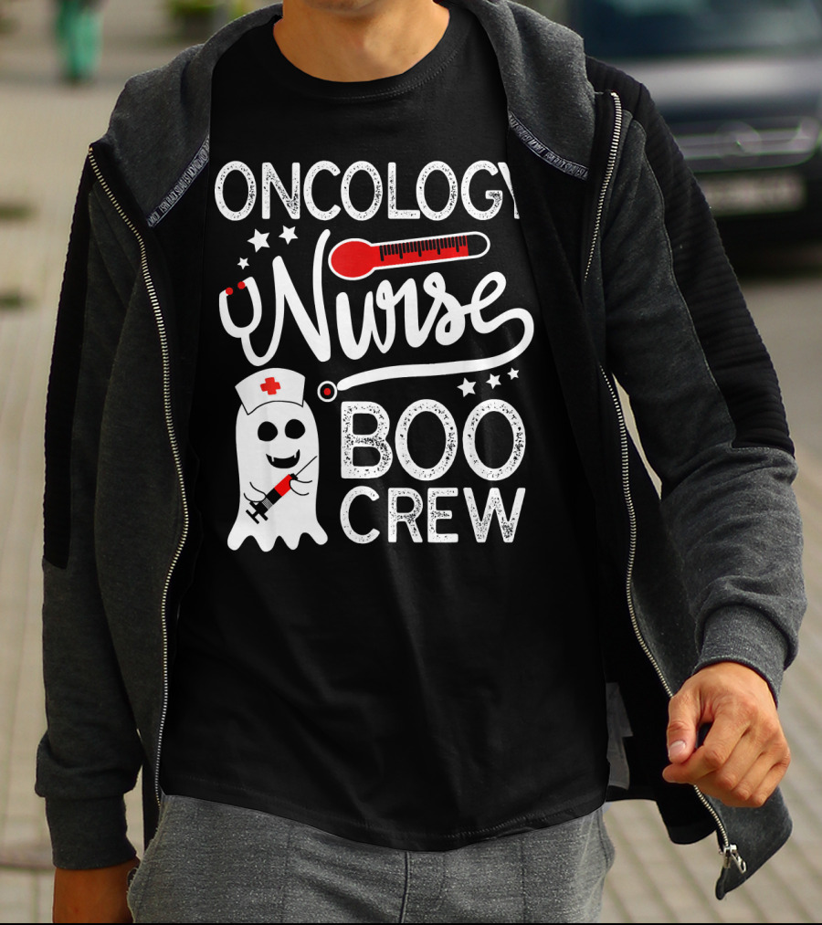 Oncology Nurse Boo Crew Halloween Costume T-Shirt