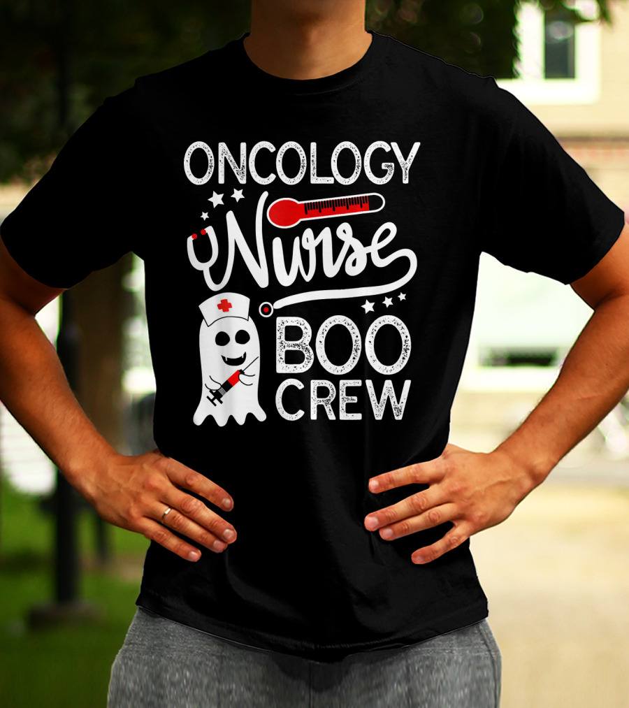 Oncology Nurse Boo Crew Halloween Costume T-Shirt