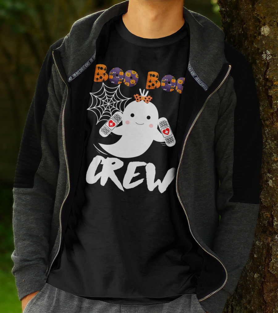 Boo Boo Crew Ghost With Bandages And Spider Web T-Shirt