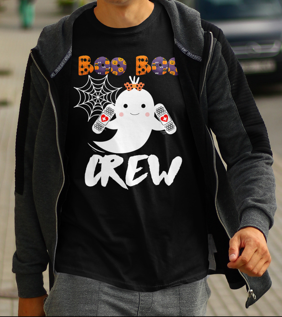 Boo Boo Crew Ghost With Bandages And Spider Web T-Shirt