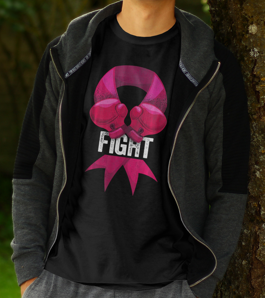 Pink Boxing Glove Fight Breast Cancer Awareness T-Shirt