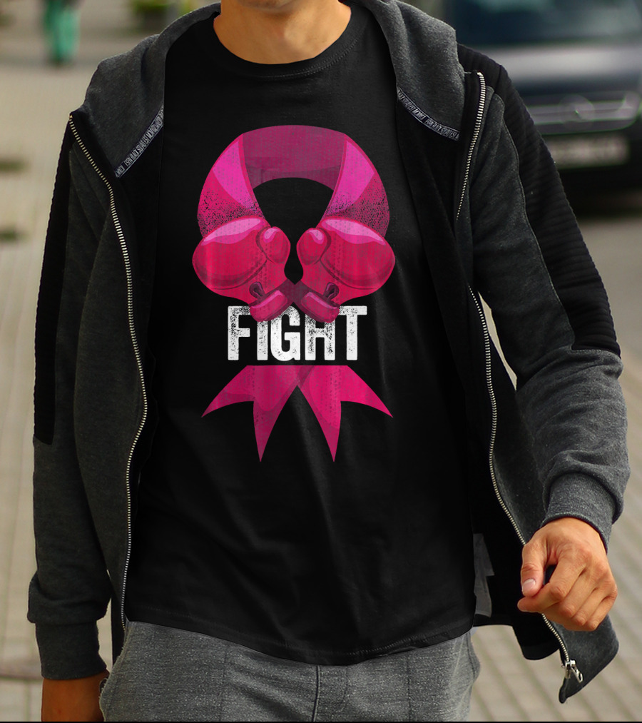 Pink Boxing Glove Fight Breast Cancer Awareness T-Shirt
