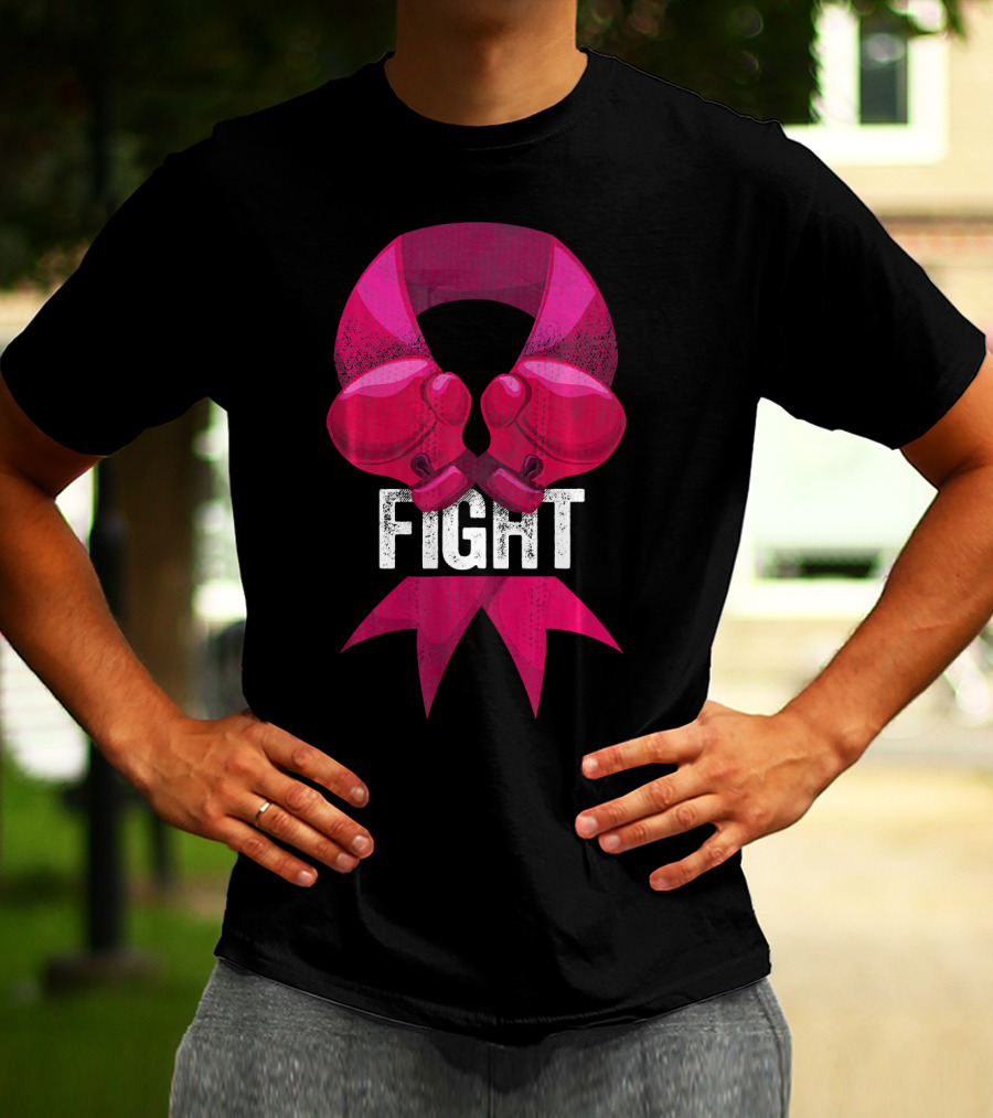 Pink Boxing Glove Fight Breast Cancer Awareness T-Shirt