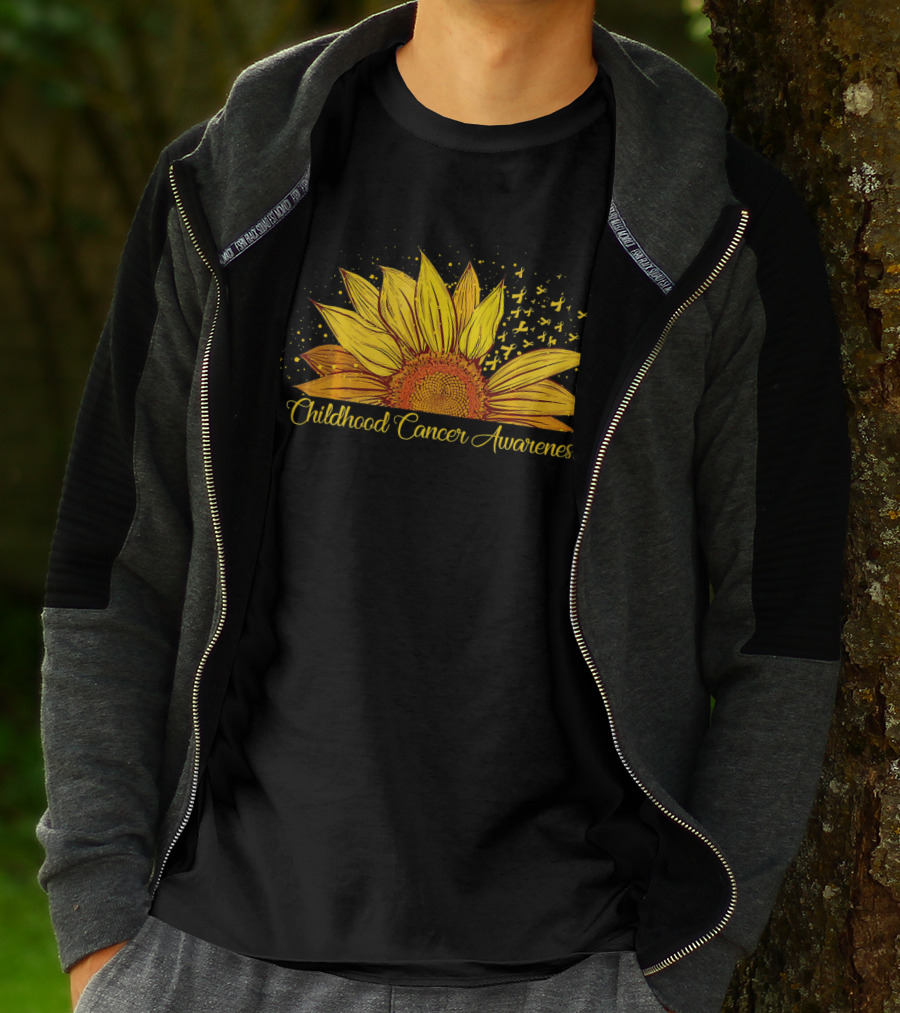 Childhood Cancer Awareness Sunflower T-Shirt