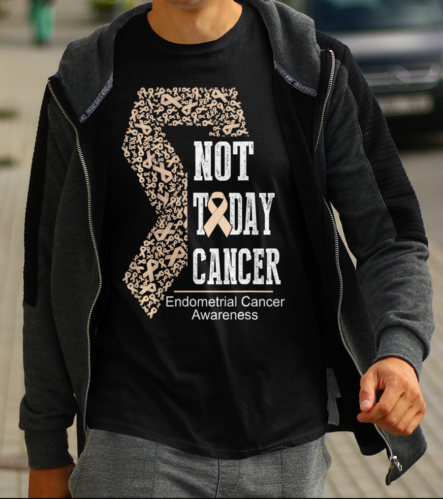 Not Today Cancer Endometrial Cancer Awareness T-Shirt