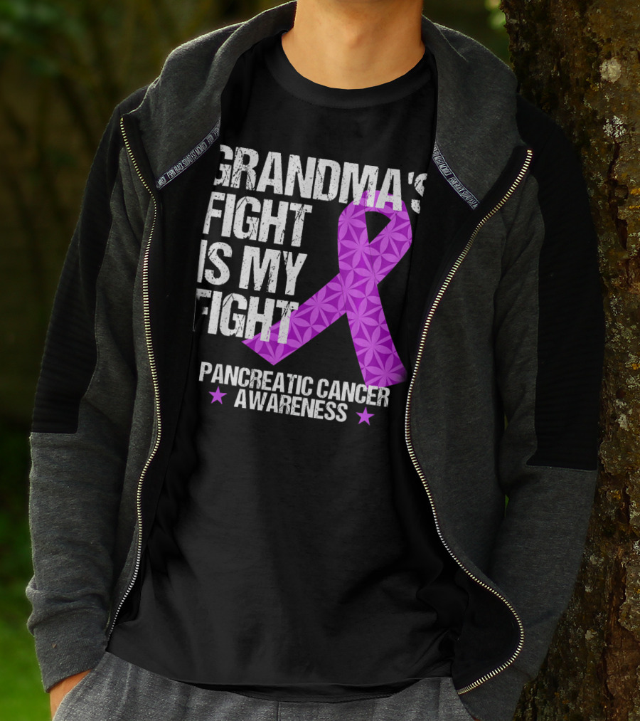 Grandma's Fight Is My Fight Pancreatic Cancer Awareness T-Shirt