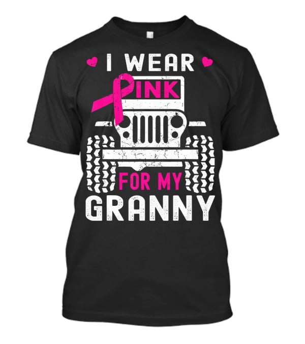 I Wear Pink For My Granny Jeep Breast Cancer Awareness T-Shirt