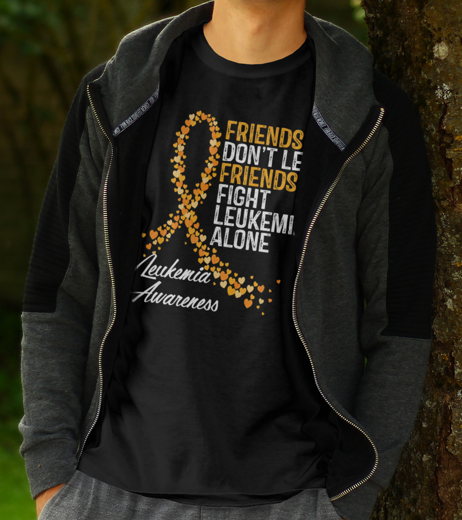 Friends Don't Let Friends Fight Leukemia Alone Leukemia Awareness T-Shirt